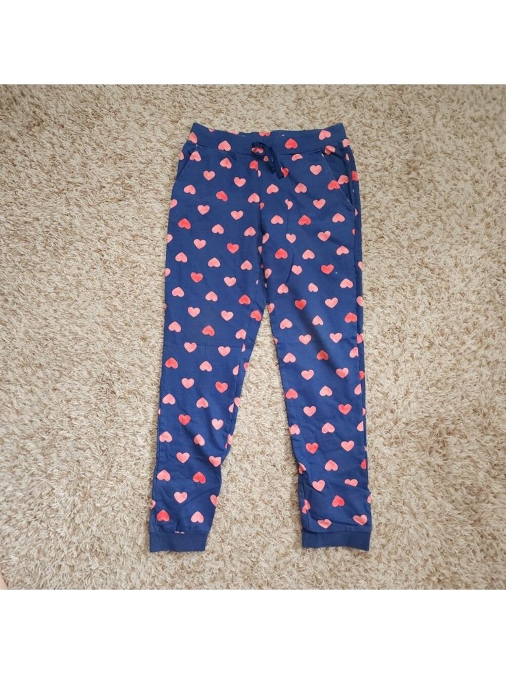 Carters Heart Pattern Navy Pants Girls 14/14A
